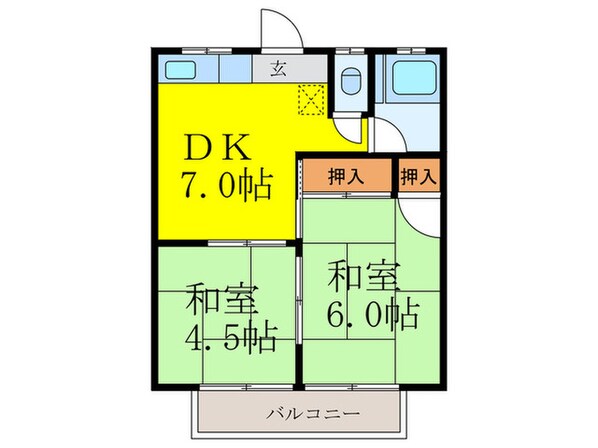 田中ハイツの物件間取画像